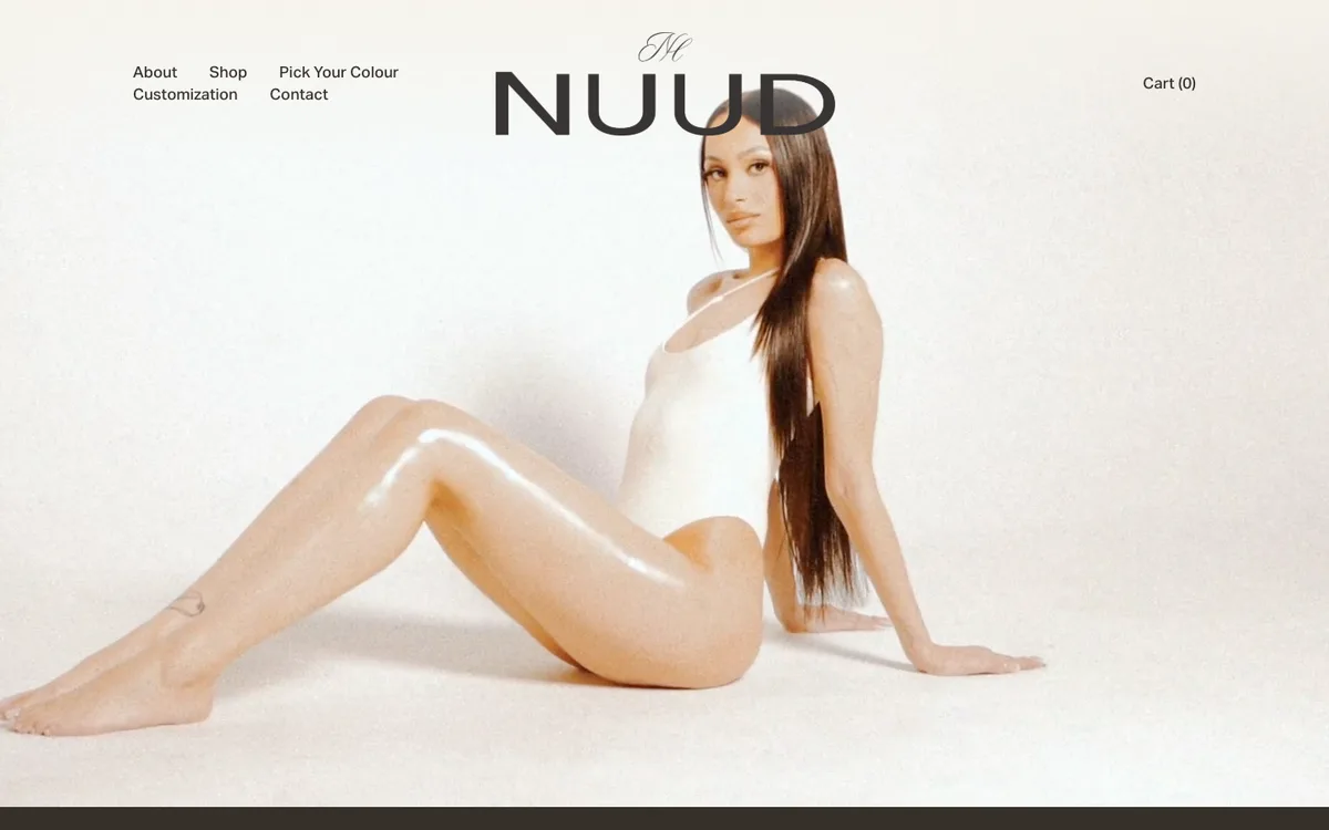 NUUD Hair Extensions website